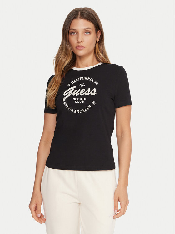 Guess Guess Majica V5BI03 J1314 Črna Slim Fit