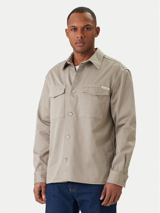 Calvin Klein Jeans Cămașă Utility LV04RF408G Bej Relaxed Fit