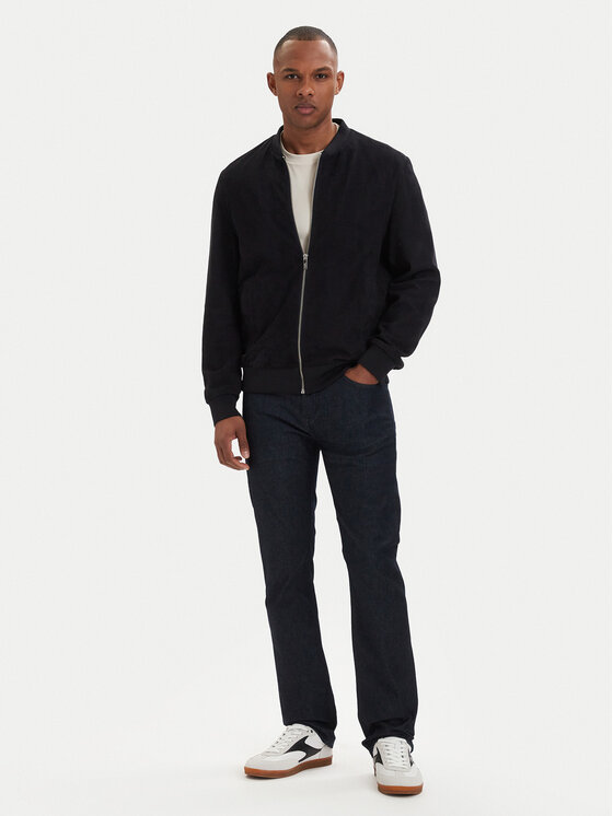 KARL LAGERFELD KARL LAGERFELD Giacca di pelle 555011 562411 Blu scuro Regular Fit