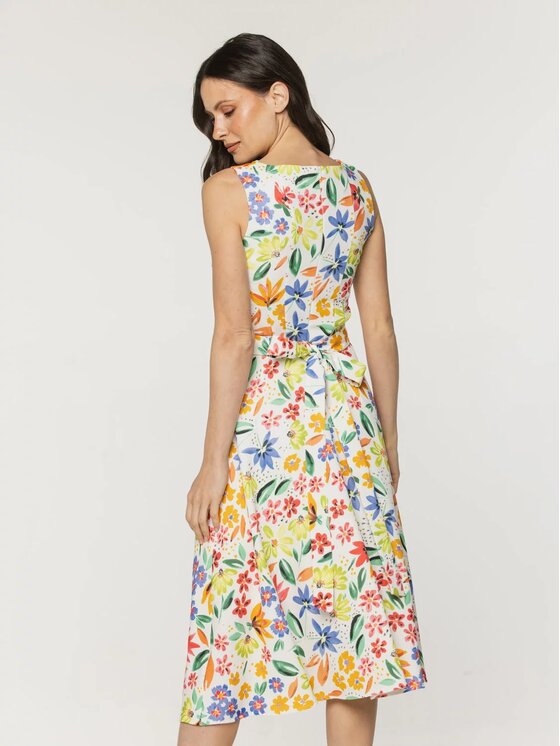 Willsoor Willsoor Sukienka koktajlowa 67983 Biały A-Line Fit