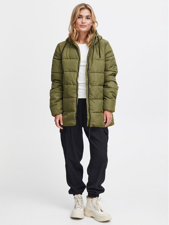 Fransa Fransa Žieminė striukė 20612164 Žalia Regular Fit
