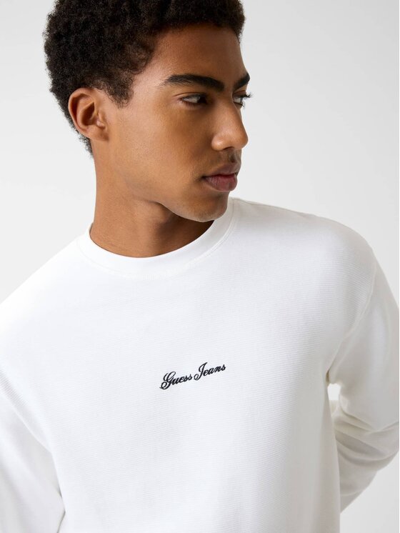 Guess Jeans Guess Jeans T-Shirt 180378 Bílá Classic Fit