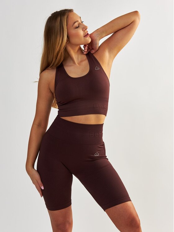 BeShaped BeShaped Biustonosz sportowy Regulowany Body Boost Brązowy