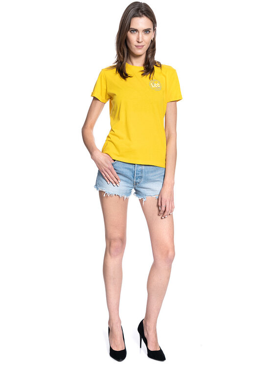 Lee Lee T-shirt SS GLOBAL TEE Giallo Regular Fit