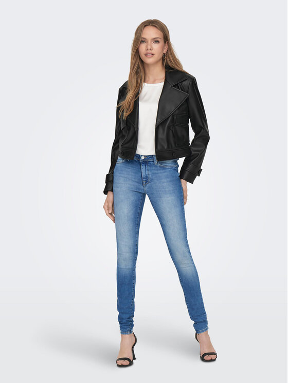 ONLY ONLY Jakna od imitacije kože 15293027 Crna Regular Fit