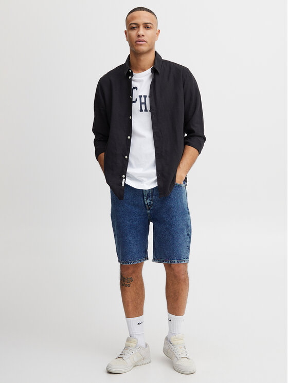 Solid Solid Jeans kratke hlače 21107657 Modra Straight Fit