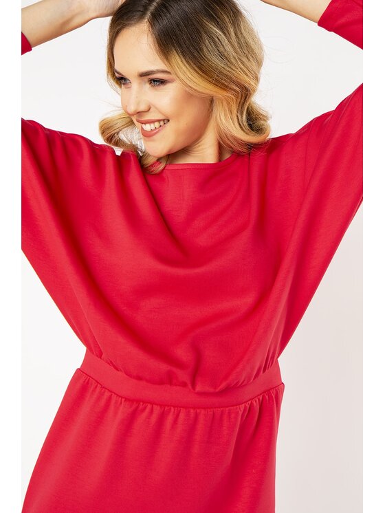 QUIOSQUE QUIOSQUE Každodenní šaty RED FRENCH DRESS Červená Regular Fit