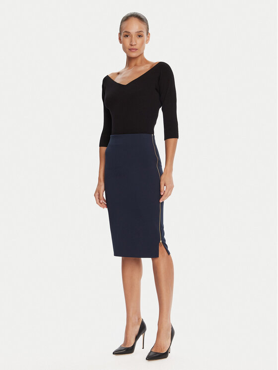 Rinascimento Rinascimento Пола тип молив CFC0125230003 Тъмносин Slim Fit