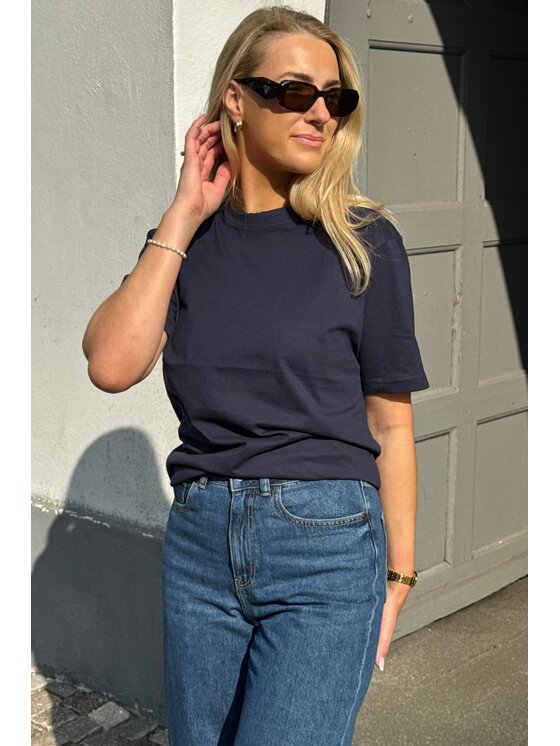 TeeShoppen TeeShoppen T-Shirt 'Oversized Collection' Granatowy Oversize