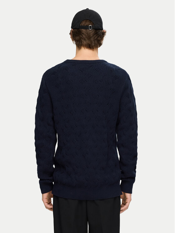Selected Homme Selected Homme Sweter 16094503 Granatowy Regular Fit