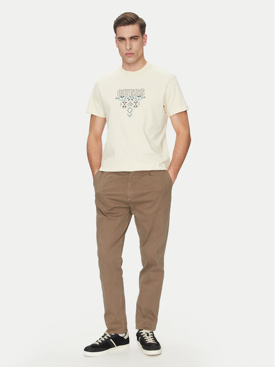 Guess Guess Póló M5GI11 K8FQ4 Bézs Regular Fit