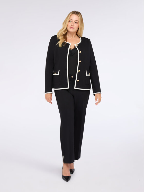 Fiorella Rubino Fiorella Rubino Marynarka Q537T000220N033 Czarny Boxy Fit
