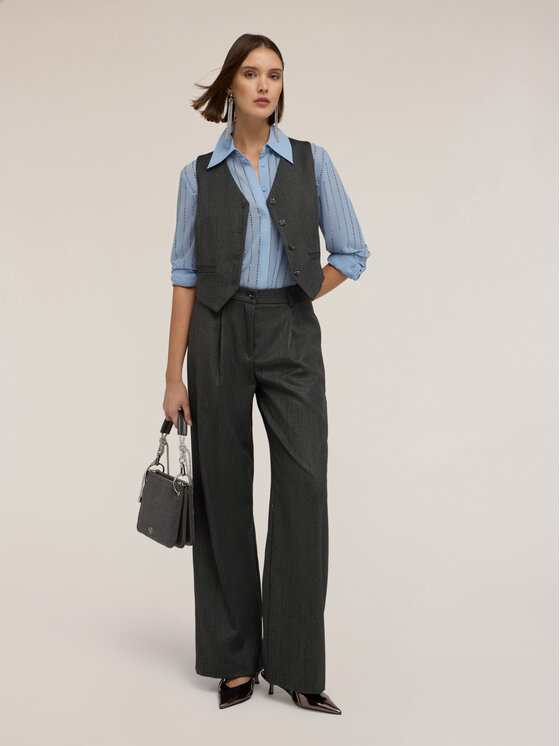 Motivi Motivi Pantaloni di tessuto P058Q004504N0V3 Grigio Over Fit