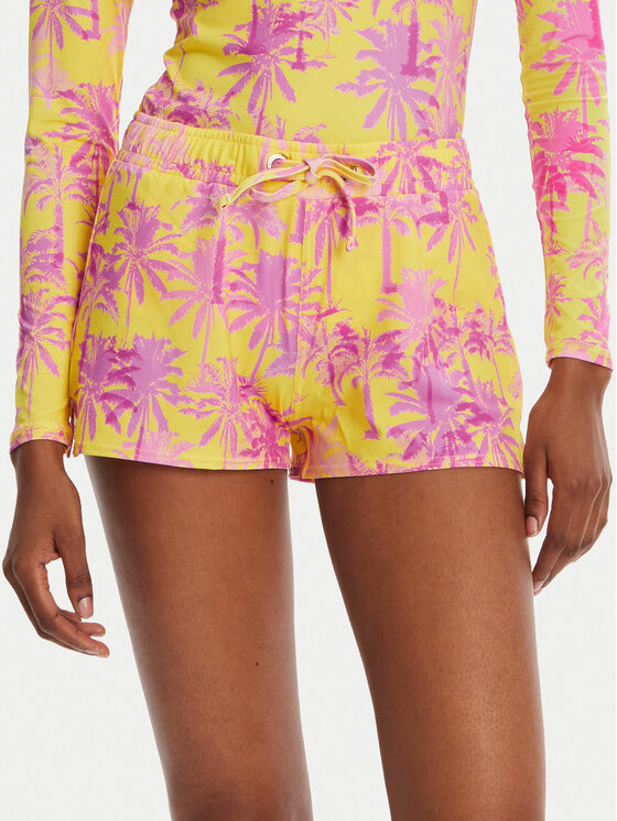 Banana Moon Damskie Szorty plażowe, rozmiar L, Żółte, Tiwi Print JWF22