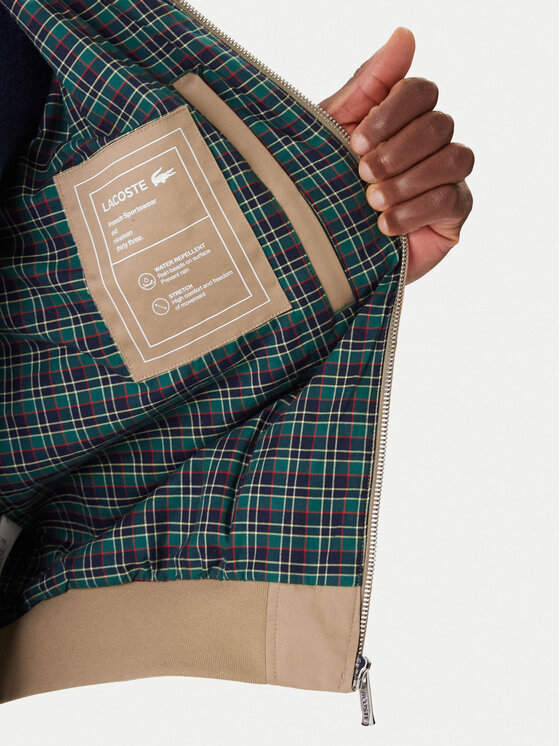 Lacoste Lacoste Bomberjacke BH7186 Beige Regular Fit