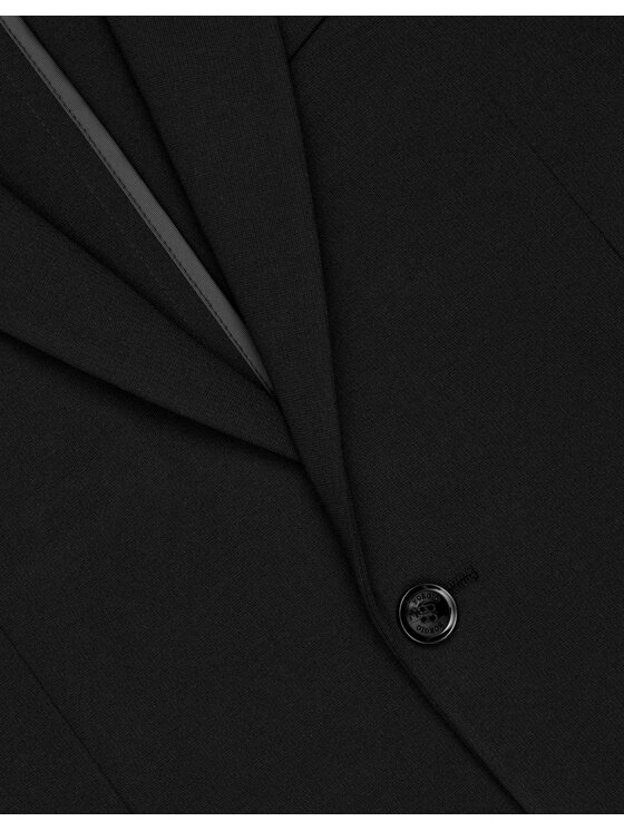Borgio Borgio Marynarka gavello_c Czarny Slim Fit