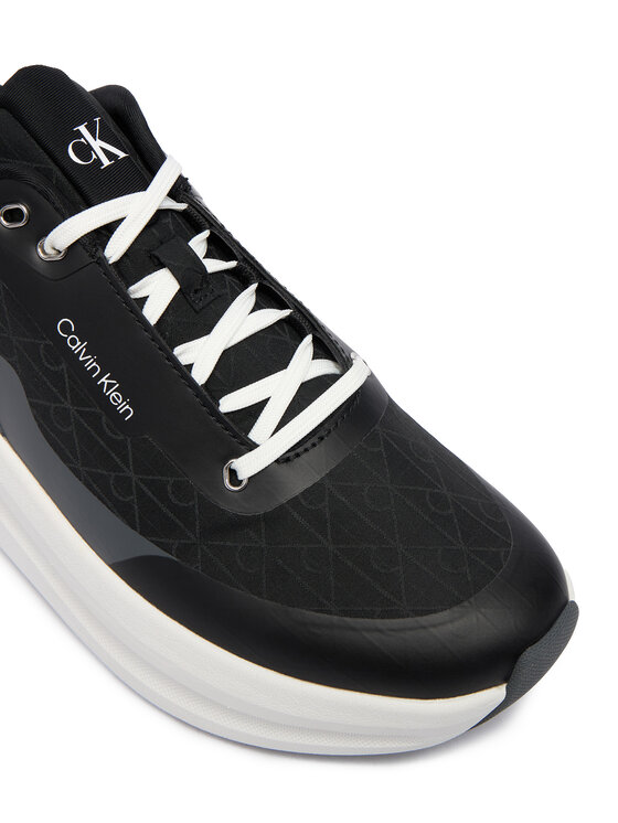 Calvin Klein Calvin Klein Sneakersy Chunky Runner Laceup Mix Aop YW0YW02077 Čierna
