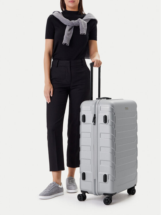 GINO ROSSI Gino Rossi Didelis lagaminas GIN-L-003-05-SILVER Sidabrinė