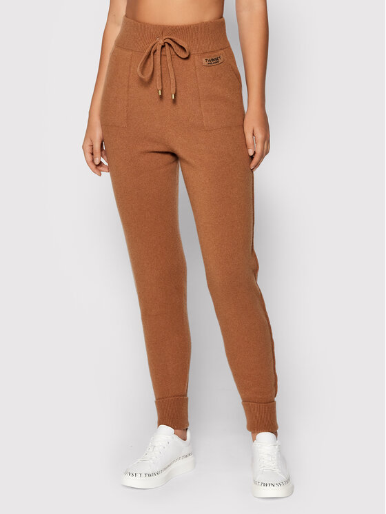 TWINSET Pantaloni trening 212TT3124 Maro Regular Fit