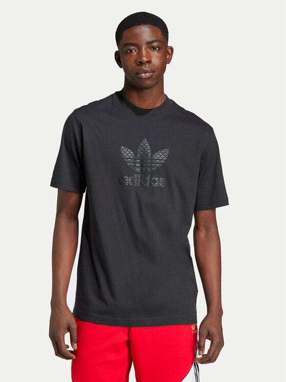 adidas adidas Marškinėliai Mono IZ2527 Juoda Regular Fit