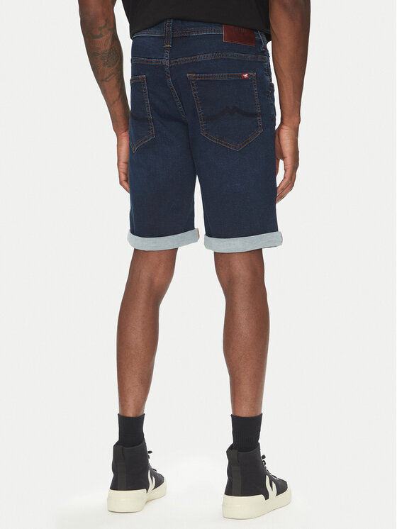 Mustang Mustang Szorty jeansowe Chicago Z 1016349 Granatowy Slim Fit
