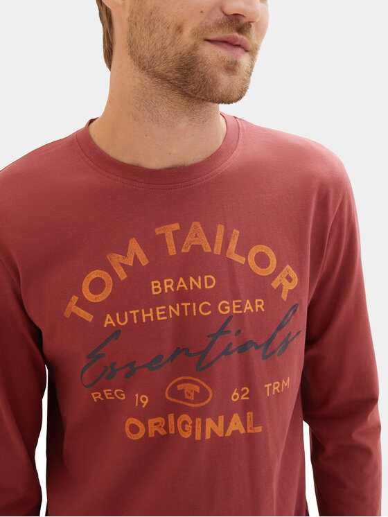 Tom Tailor Tom Tailor Longsleeve 1037744 Dunkelrot Regular Fit