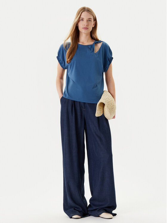 United Colors Of Benetton United Colors Of Benetton Μπλουζάκι 3J5CD109V Σκούρο μπλε Relaxed Fit