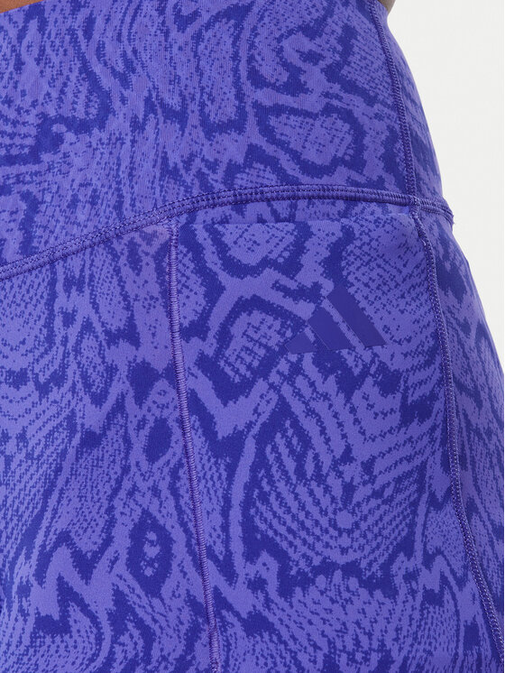 adidas adidas Kolarki Optimé Snake Short Leggings KV1152 Fioletowy Slim Fit