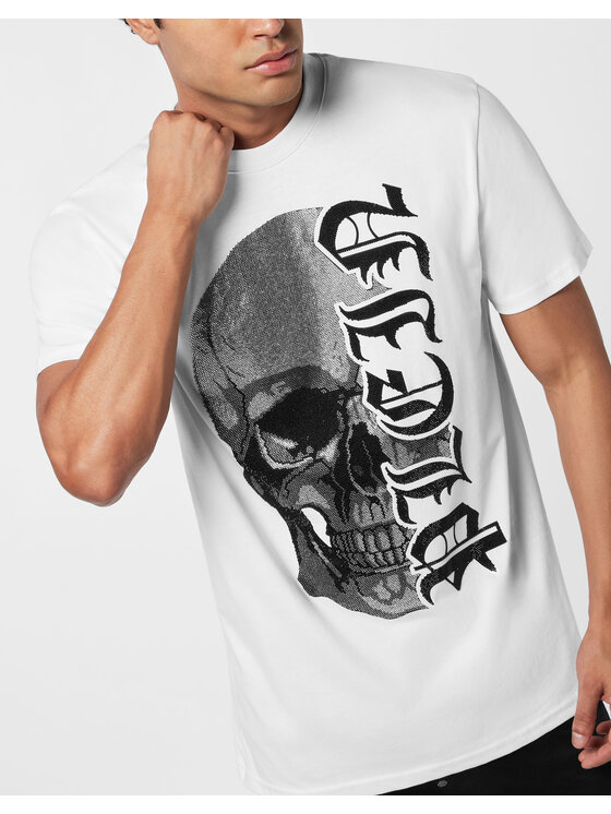PHILIPP PLEIN PHILIPP PLEIN T-Shirt 26239 Biały Regular Fit