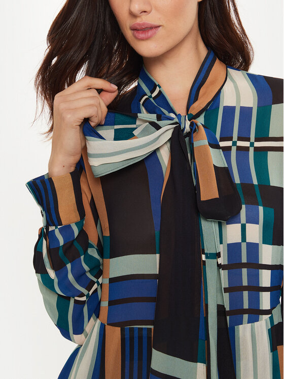 Sisley Sisley Sukienka koszulowa 4YBMLV065 Kolorowy Regular Fit