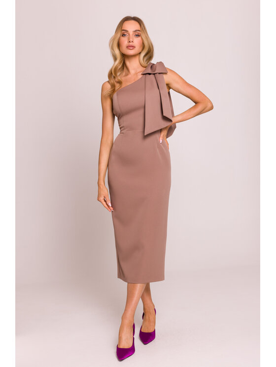 Made of Emotion Made of Emotion Sukienka wieczorowa M847 Brązowy Premium Fit