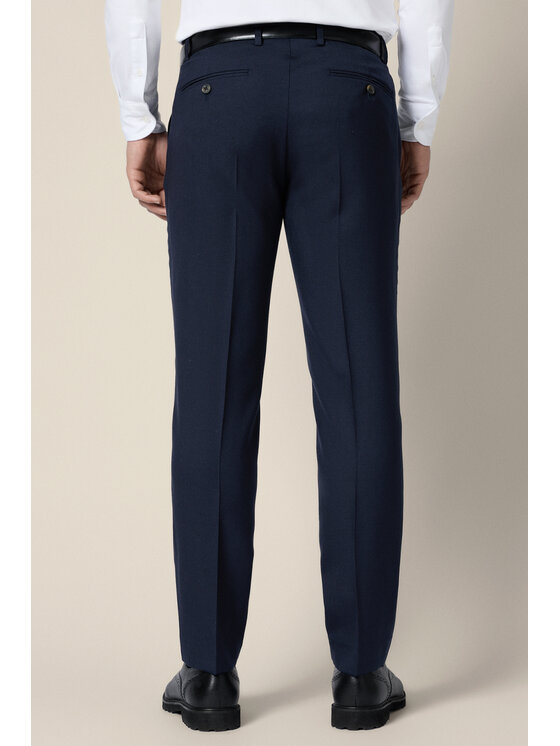 Lancerto Lancerto Spodnie materiałowe Artemio SP073225000015 Granatowy Slim Fit