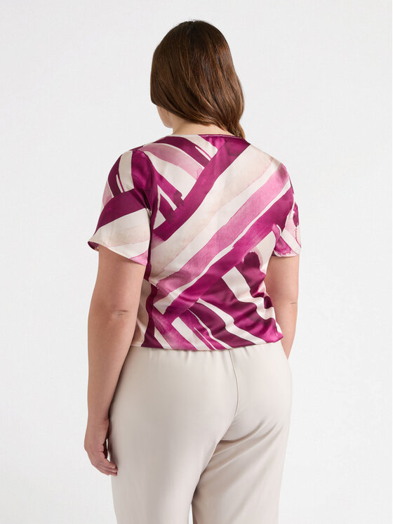 Fiorella Rubino Fiorella Rubino Bluzka 2825T002352N0S1 Bordowy Regular Fit