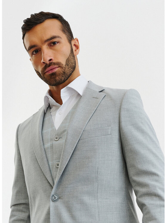 Pako Lorente Pako Lorente Marynarka P23SF-3G-004 Szary Slim Fit