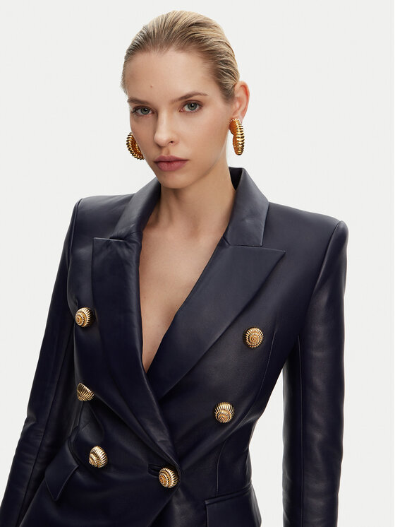 Balmain Balmain Marynarka DF0SG185LC62 Granatowy Regular Fit