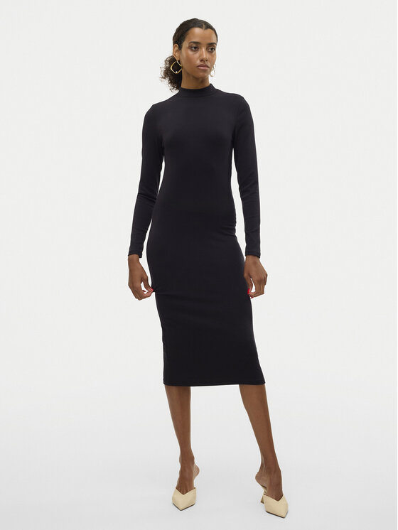 Vero Moda Každodenné šaty Mary 10314441 Čierna Slim Fit