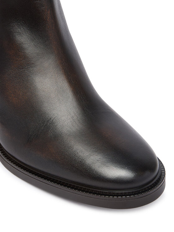 Tommy Hilfiger Tommy Hilfiger Боти TH Stud Heel Riding Ankle Boot FW0FW09552 Тъмнокафяв