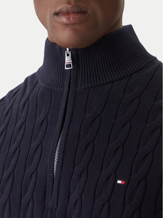 Tommy Hilfiger Tommy Hilfiger Pulover Classic MW0MW36532 Bleumarin Regular Fit