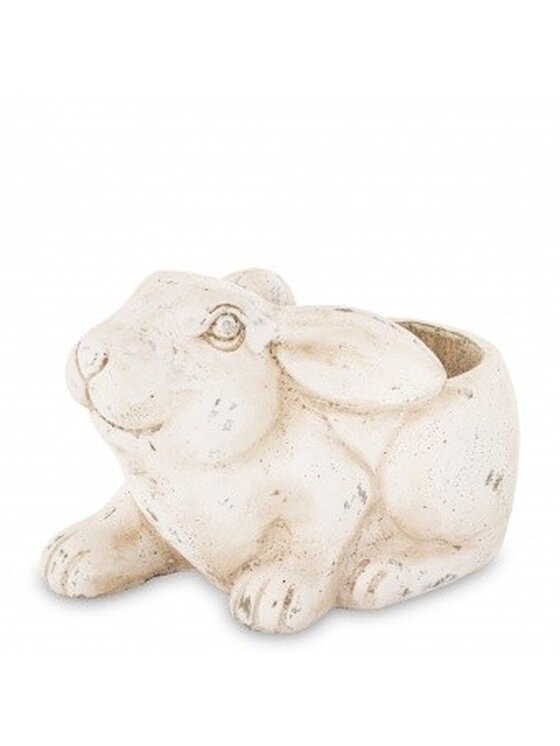 MIAhome MIAhome Osłonka cementowa 15x13x22 cm KRÓLIK Biały