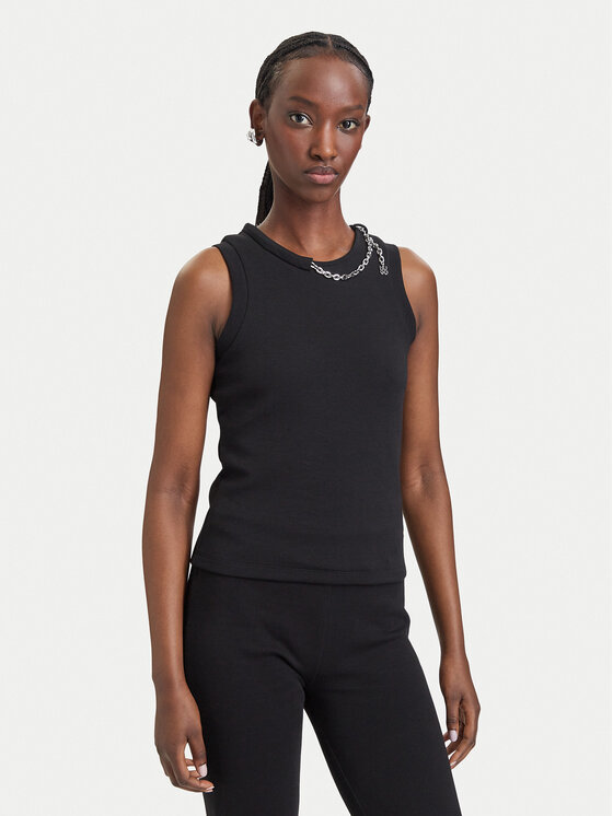 HUGO HUGO Топ Delolly 50571231 Чорний Slim Fit