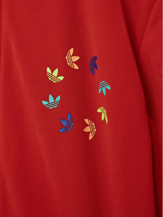 Felpa adicolor Track HB9460 Rosso Regular Fit