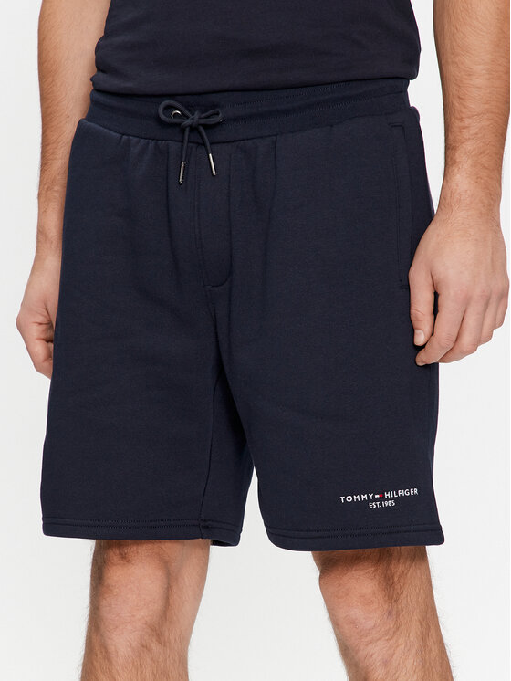 Tommy Hilfiger Športové kraťasy Logo MW0MW34201 Tmavomodrá Regular Fit