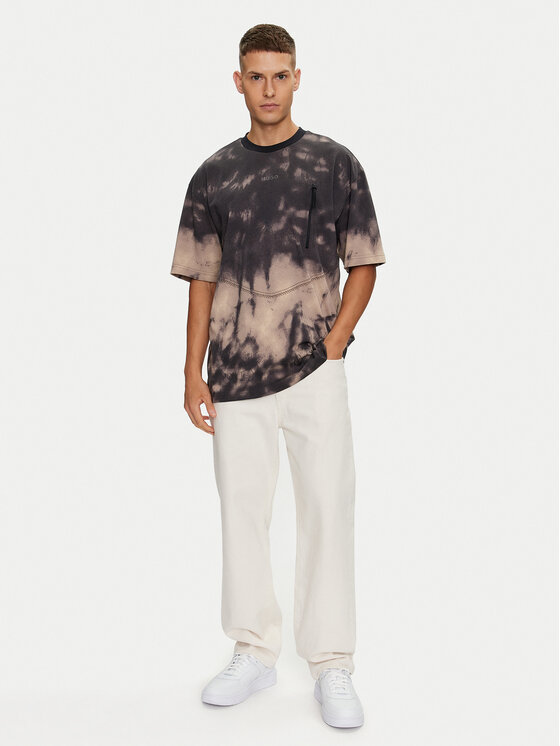 HUGO Hugo Marškinėliai Doforesto 50516681 Ruda Oversize