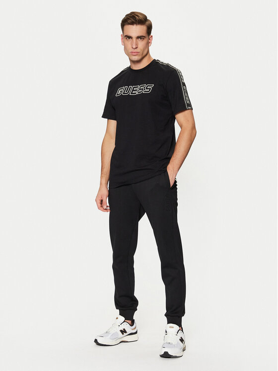 Guess Guess Tricou Arlo Z4GI18 J1314 Negru Regular Fit