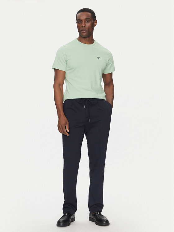 Barbour Barbour T-Shirt Essential Sports MTS0331GN45 Zielony Tailored Fit