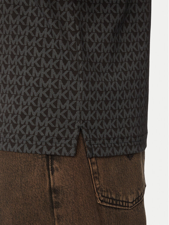 MICHAEL Michael Kors MICHAEL Michael Kors Тениска с яка и копчета CS650V848T Черен Regular Fit