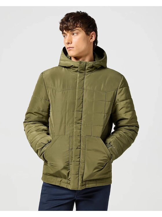 Wrangler Wrangler Giubbotto invernale TRANSITIONAL PUFFER Verde Regular Fit