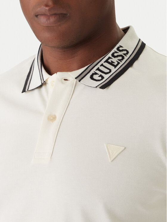 Guess Guess Polo majica M6RP60 K7O64 Écru Regular Fit