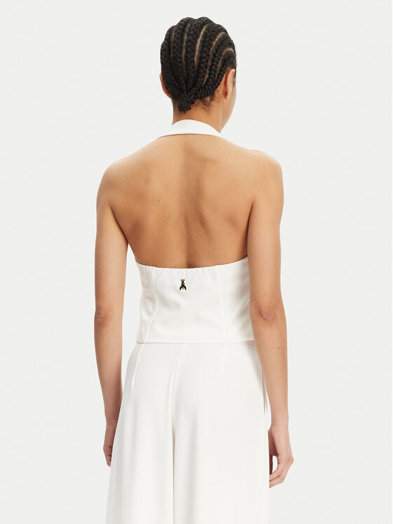 Patrizia Pepe Patrizia Pepe Vestă elegantă 2C1618 A411 Aur alb Regular Fit