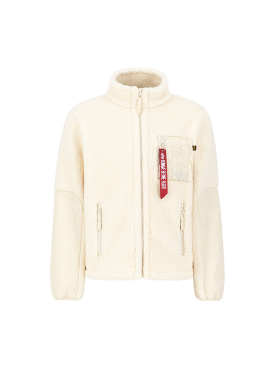 Alpha Industries Kurtka outdoor, rozmiar M Biała, Sherpa Zip-Jacket